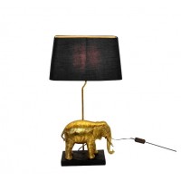 Tischleuchte Elefant gold schwarz